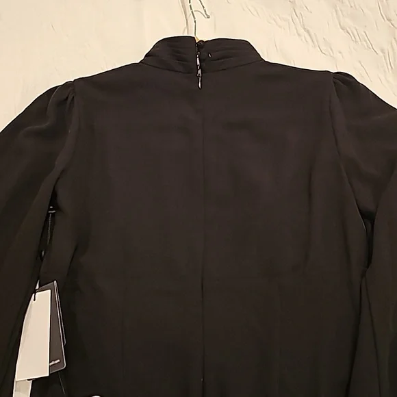 Adrianna Papell Little Black Dress, Long Sleeves, NWT, Size 4 - Picture 5 of 5